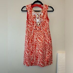 Nanette Lepore  size 2 Printed Orange Dinner Cruise Dress​​​​